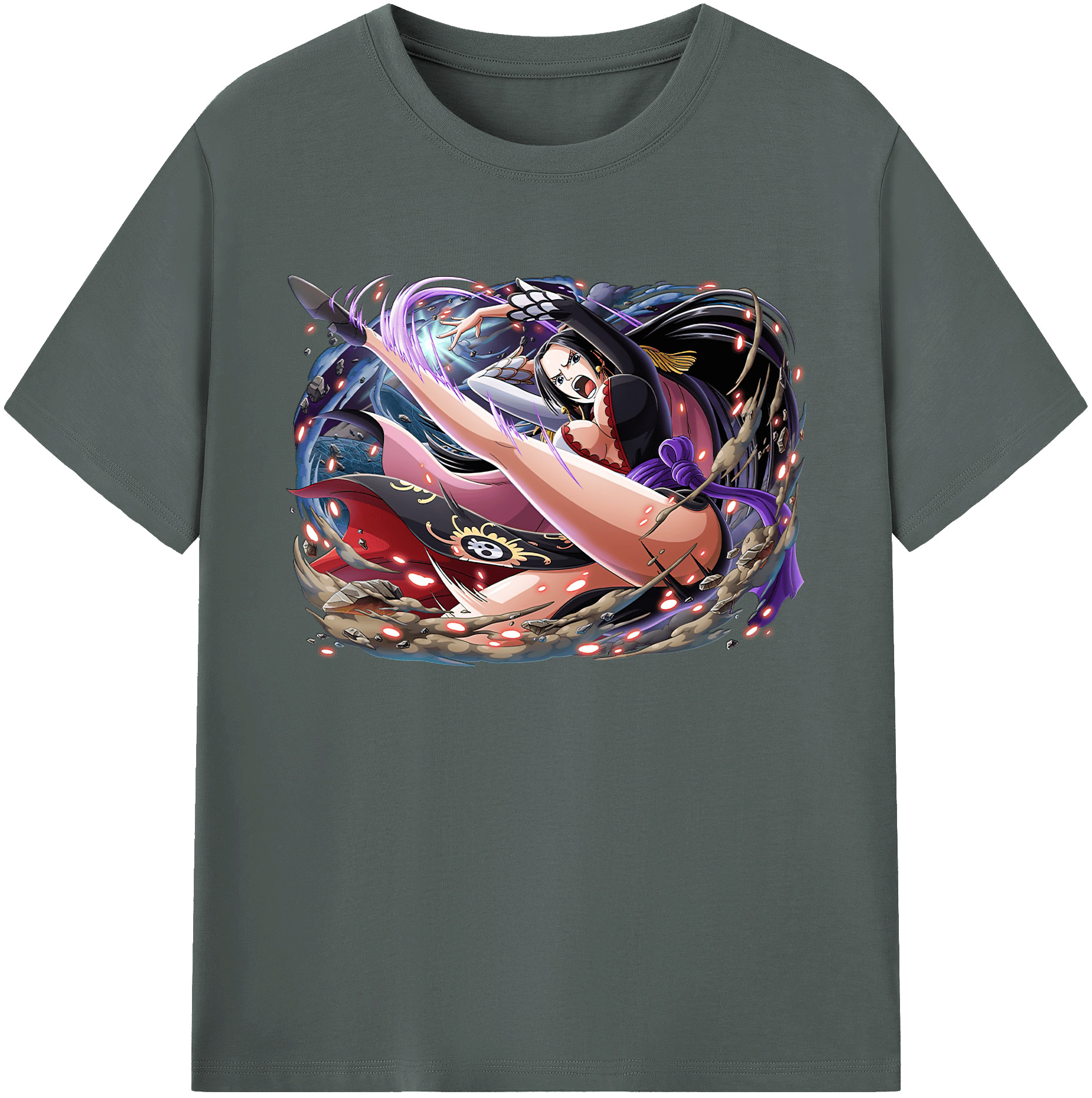 ワンピース ボア・ハンコック ONE PIECE Boa·Hancock 綿100％ メンズ半袖Tシャツ｜肌触りやわらか＆通気性